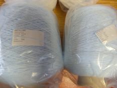 Two 500g Cones of 100% Acrylic Pale Blue Thread