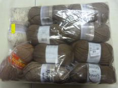 10 Balls of Brown Wool
