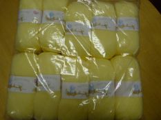 10 Balls of 4 Ply Yellow Wool