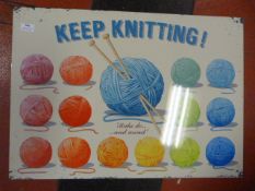 Reproduction Enamel Haberdashery Sign