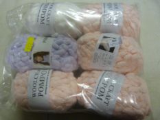 6pk of Pon Pon Print 100% Polyester