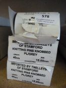 Three Mixed Packs of knitting Pins