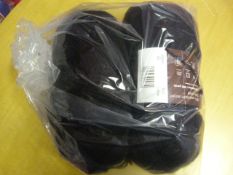 Two Large Rolls of Black Wool