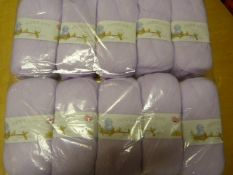 10 Balls of 4 ply Purple Wool