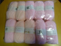 Ten Rolls of Pink Wool