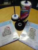 Two Counted Cross Stitch Kits, Velcro and Two Pin