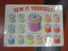 Reproduction Enamel Haberdashery Sign