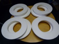 Eight 35cm Flat Rings