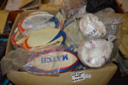 *65 Rugby Balls and 4 Footballs