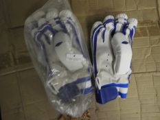 *Two Pairs of Batsman's Leather Gloves (Blue & White)