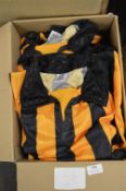 *23 Black & Amber Striped Football Shirts