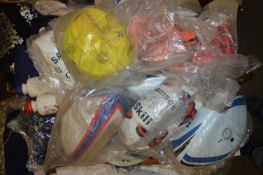 *Crate Containing 7 Bundles of Fabric, 6 Work Dung