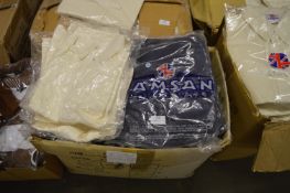 *36 Cream Cricket Shirts, 3 Polos, and 10 Navy Bot