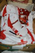 *40 Assorted England Football Tops, 5 Caps and 7 P