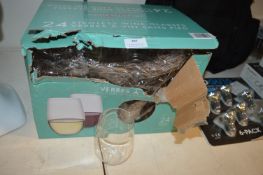 *Plastic Stemless Wine Glasses 24pc Set