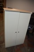 Cream & Wood Effect Mini Double Wardrobe