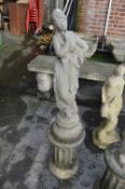 Classical Figure on Corinthian Column Base ~3ft High