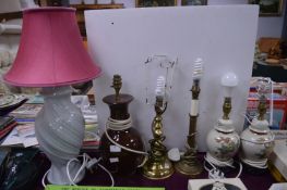Six Assorted Table Lamp Bases