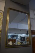 Gilt & Black Framed Beveled Edge Mirror