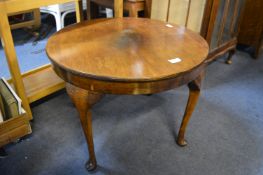 Walnut Veneer Coffee Table on Cabriole Legs