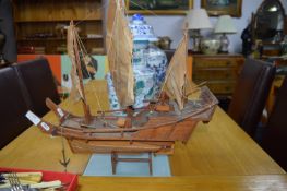 Wooden Model of a Chinese Junk