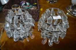 Two Chandelier Style Light Fittings with Teardrop