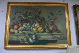Gilt Framed Oil on Canvas by Mayers - Still Life