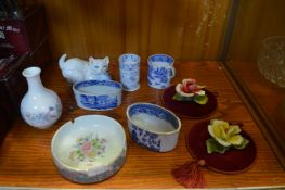 Blue & White Dishes, Cups, etc.