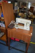 Vintage Singer Sewing Machine House in a Drop Leaf