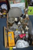 Metalware; Sports Trophies, Trays, Jelly Moulds, e