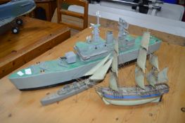 Three Model Ship