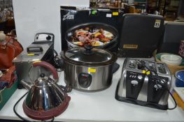 Electrical Items; Delonghi Slow Cooker, Toaster, K