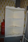 White Painted Pine Corner Cupboard
