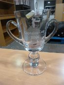 Large Glass Golfing Trophy