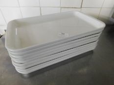 * white rectangle plates x 9