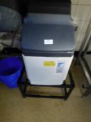 * Water softener unit on stand