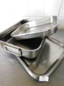 * trays and roasting tin