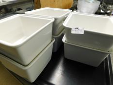 * large square bowls x 6