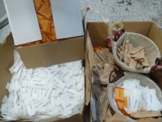 * box sweetner, part bax of white and brown sugar, 2 x small whicker baskets