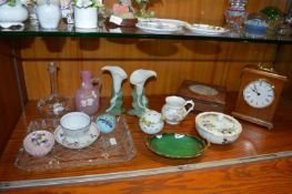 Glass & Pottery Ornaments, Clocks, etc.