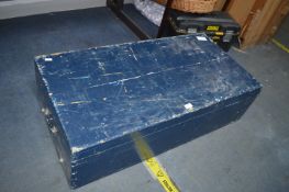 Blue Painted Pine Trunk
