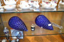 Decorative Glass Items, Hanging Bunches of Grapes,