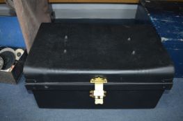 Black Painted Metal Travel Trunk