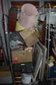 Cage Lot Household Goods; Decorative Items, Framed