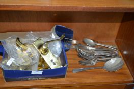Heritage Brass Door Handles and Plated Cutlery