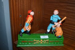 Cast Iron Automaton Money Box - Home Town Battery