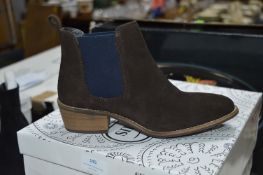Silver Street Brown & Navy Suede Effect Ladies Boo