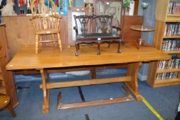 Modern Pine Refractory Table 214x75x88cm