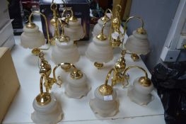 Four Brass Ceiling and Wall Lights