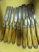 9 Wood Working Chisels